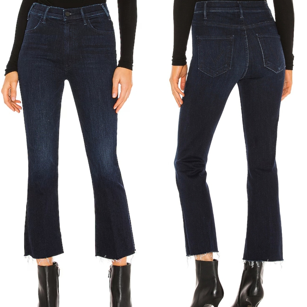 Mother Hustler Ankle Fray Jeans Howling At The Disco Ball Size 25